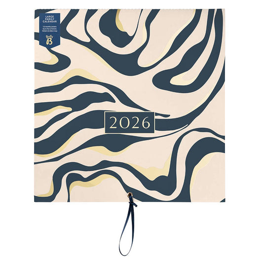 2026 Large Family Wall Calendar, 5 Columns & Storage Pockets