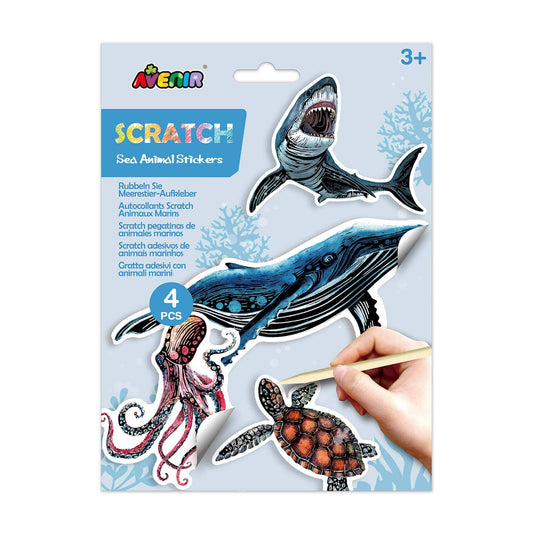 Scratch Sea Animal Stickers