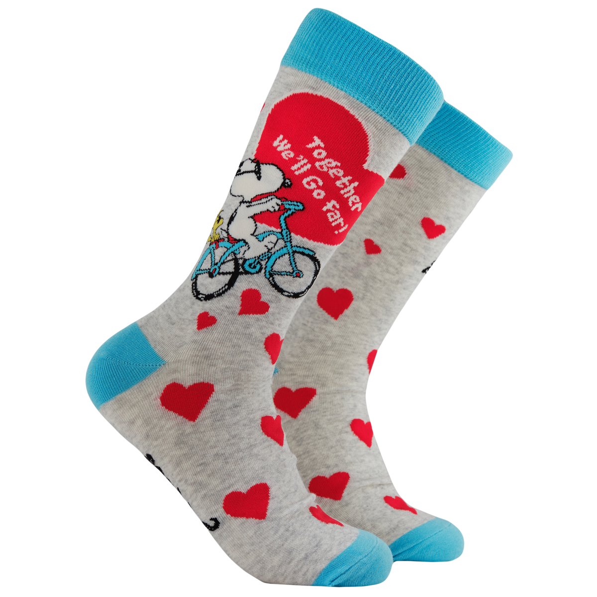 Together We Will Go Far Socks - Peanuts: GREY / L (UK 9-12 /