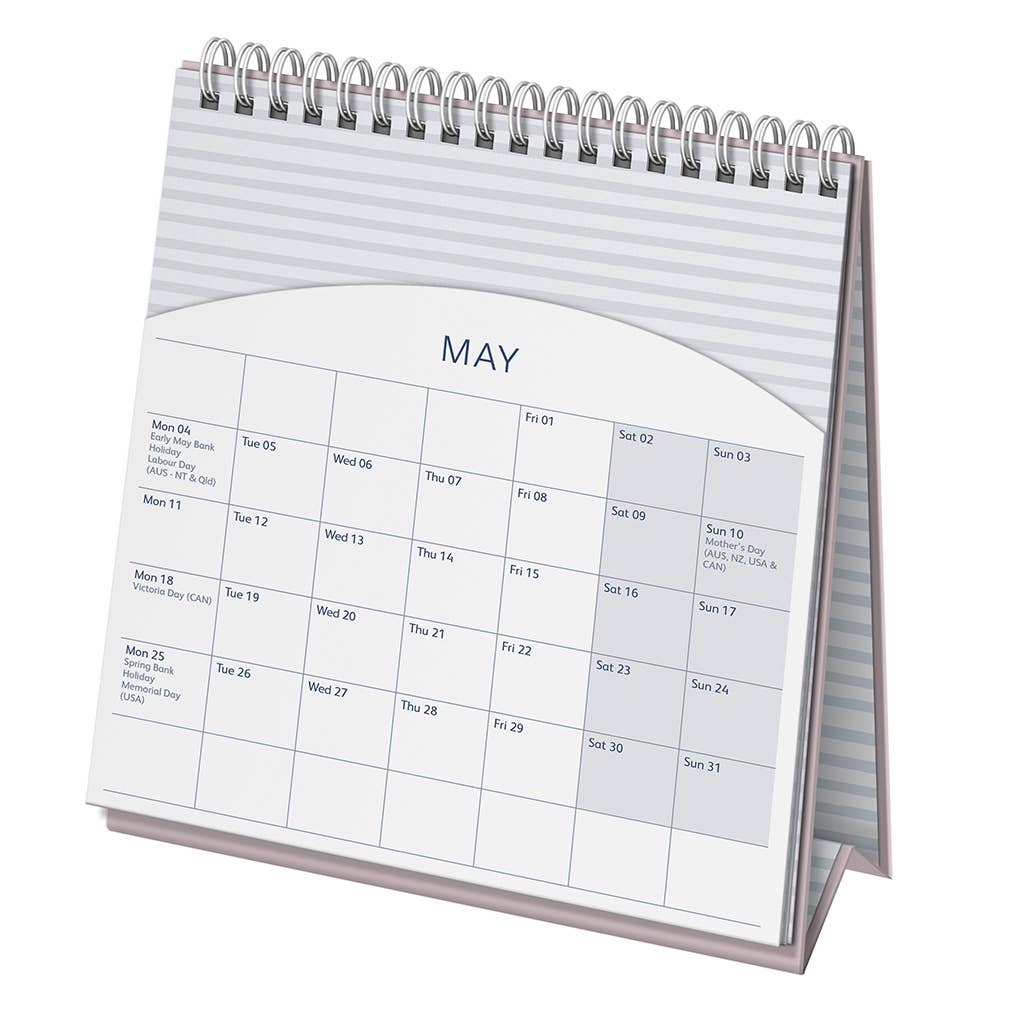 2026 Desktop Calendar - Built-in Stand & Flip-Top Binding