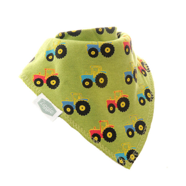 Ziggle Tractor Print  Dribbler Bib