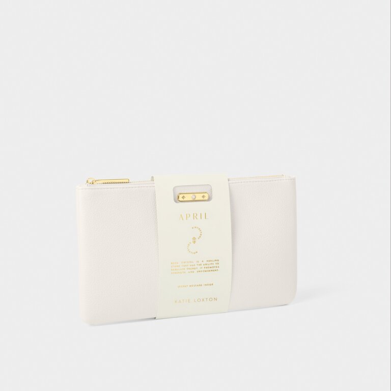 Katie Loxton - Birthstone Pouch 'April' Rock Crystal