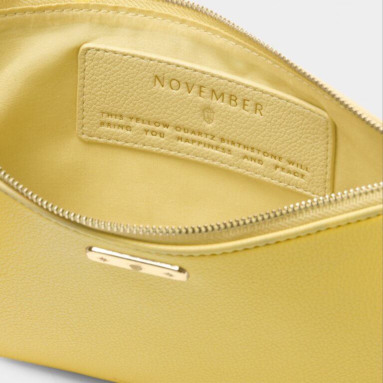 Katie Loxton - Birthstone Pouch 'November' Yellow Quartz