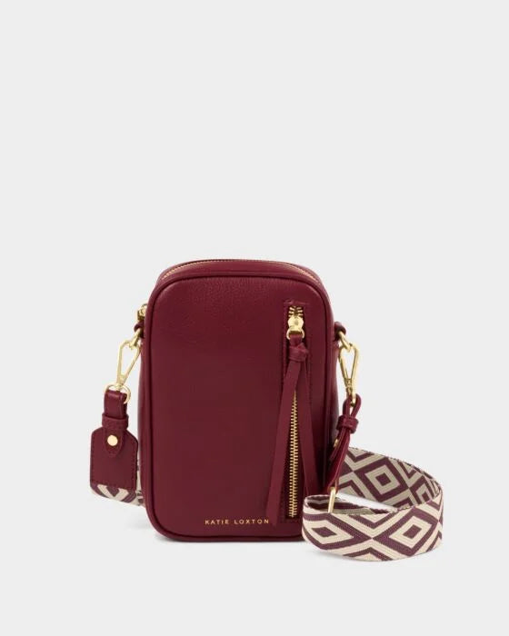 Hallie Small Crossbody Bag - In Cherry