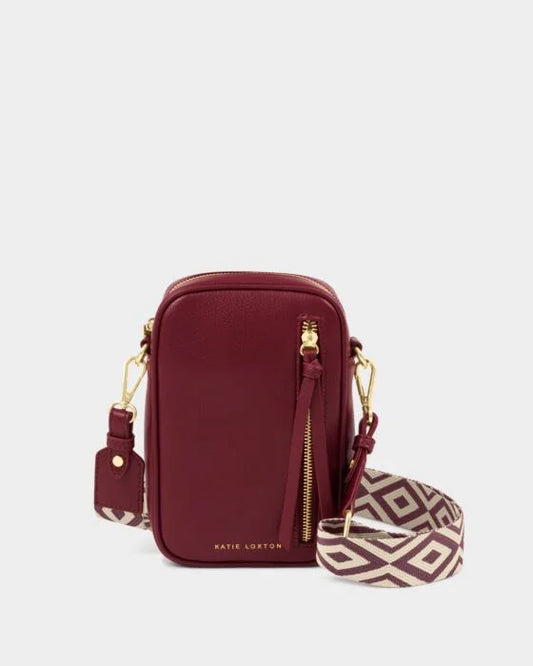 Hallie Small Crossbody Bag - In Cherry
