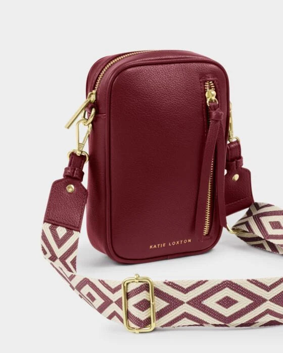 Hallie Small Crossbody Bag - In Cherry