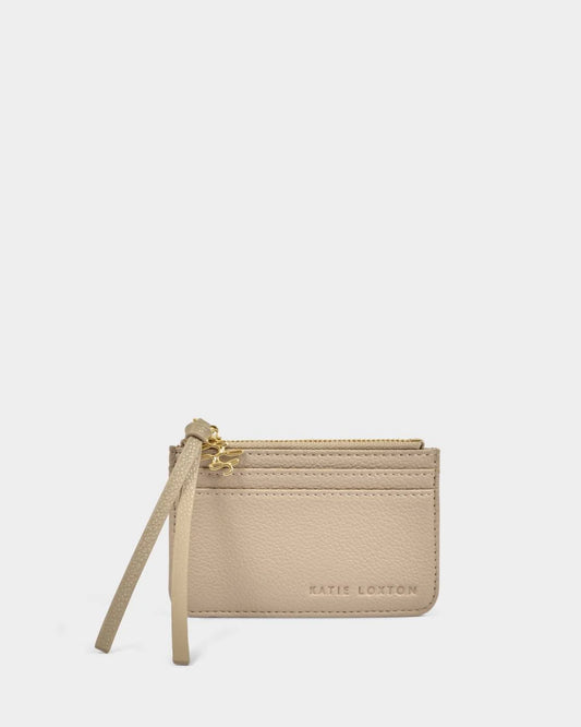 Gift Boxed Coin & Card Holder - Light Taupe