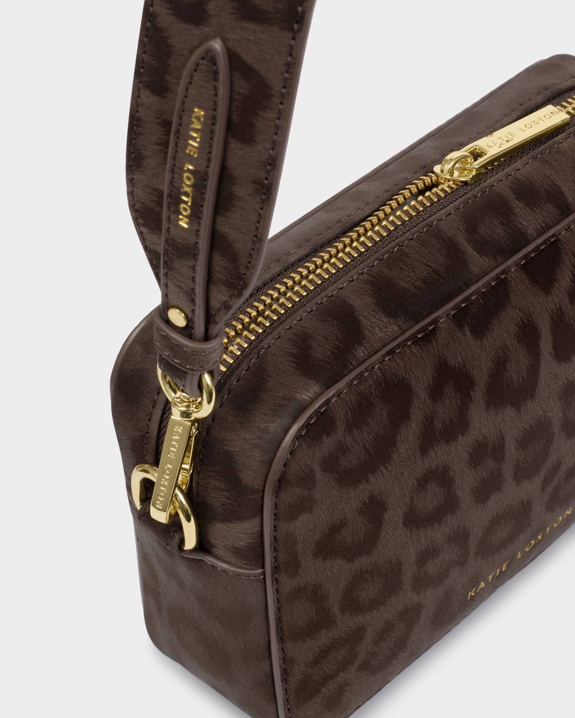 Katie loxton - Avery Small Crossbody Bag in Chocolate leopard