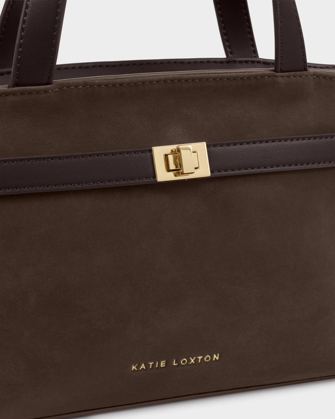 Katie loxton - Orin Top Handle Suedette Crossbody Chocolate
