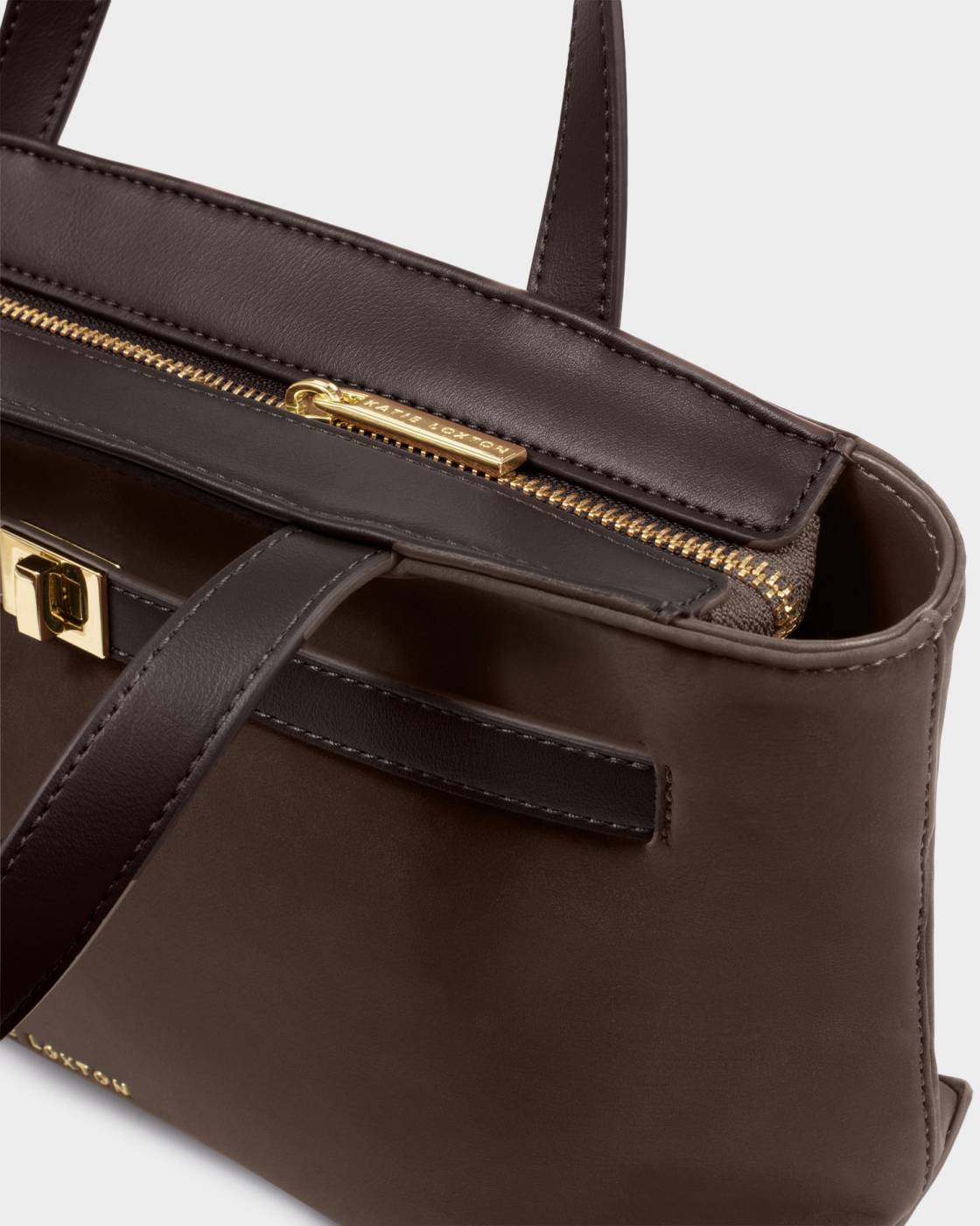 Katie loxton - Orin Top Handle Suedette Crossbody Chocolate