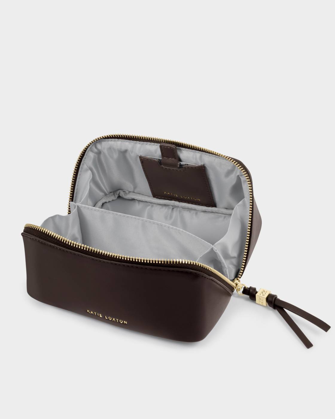 Fold out Mirror Make Up Bag Bitter Chocolate