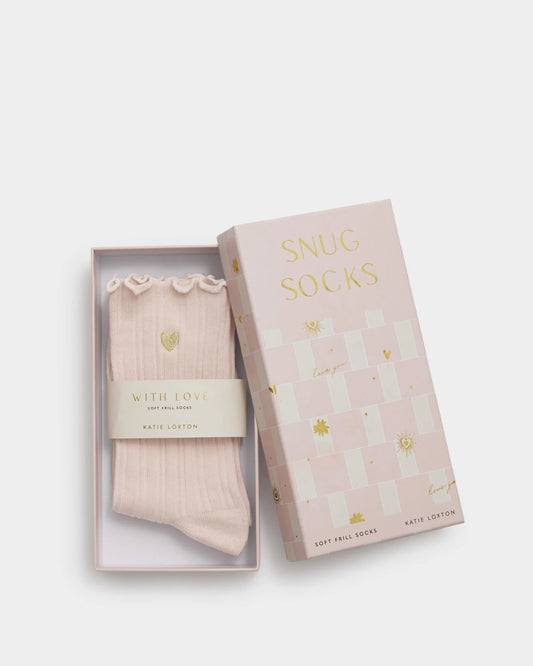 Gift Boxed Socks - Pink Frill Socks