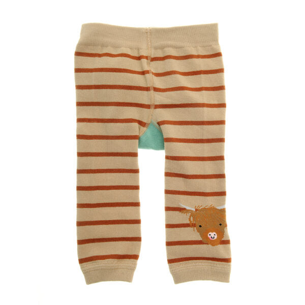 Ziggle Highland Cow Leggings & Sock Set