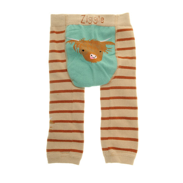 Ziggle Highland Cow Leggings & Sock Set