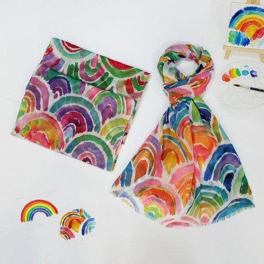 Scarf - Rainbow Print