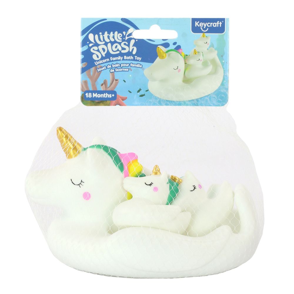 Unicorn Family Bath Toy Set