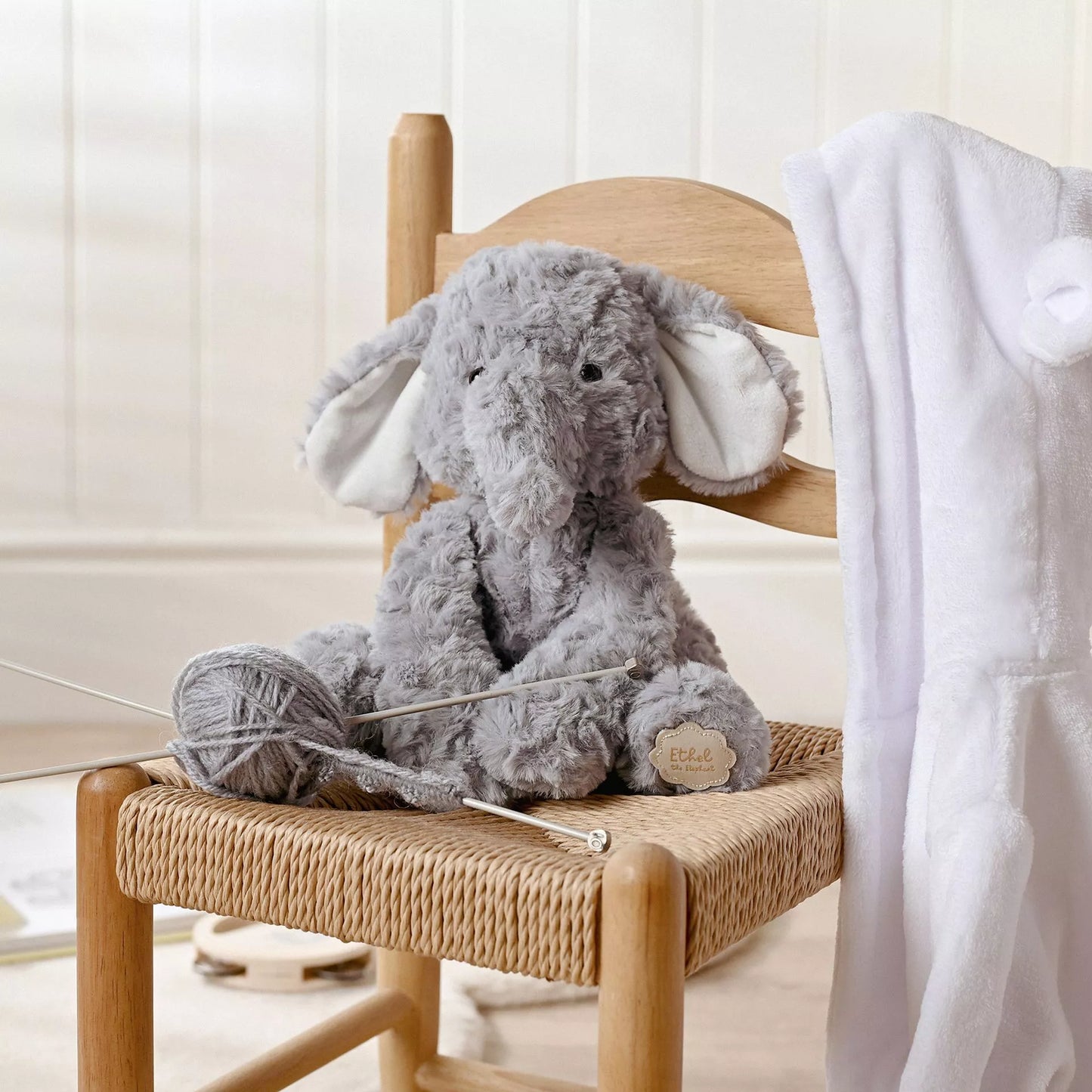 Softies - Ethel The Plush Sitting Grey Elephant