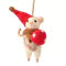 Felt Mouse With Red Mushroom