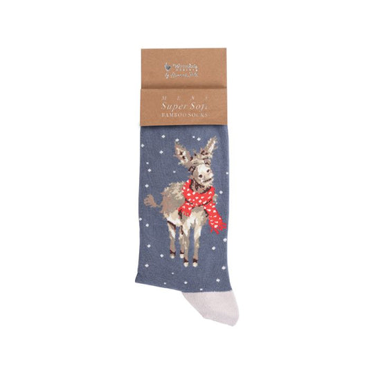Wrendale - Christmas Donkey with scarf Men's Socks