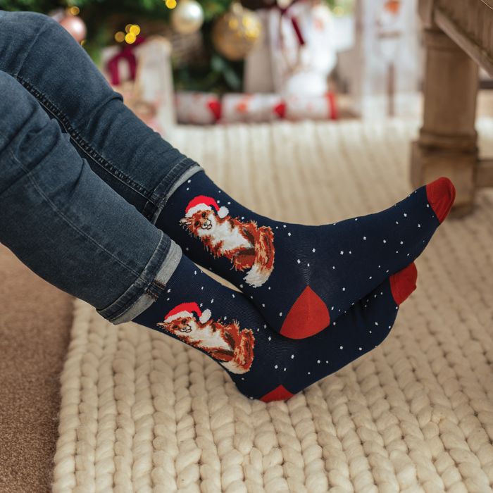 Wrendale - Christmas Fox Men's Socks