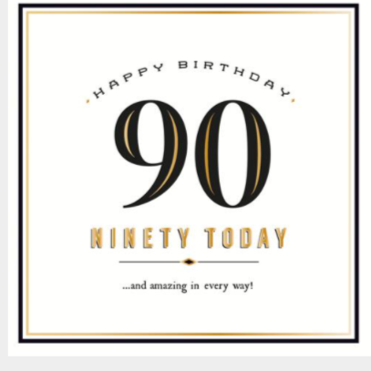 Pigment 90th Birthday Card