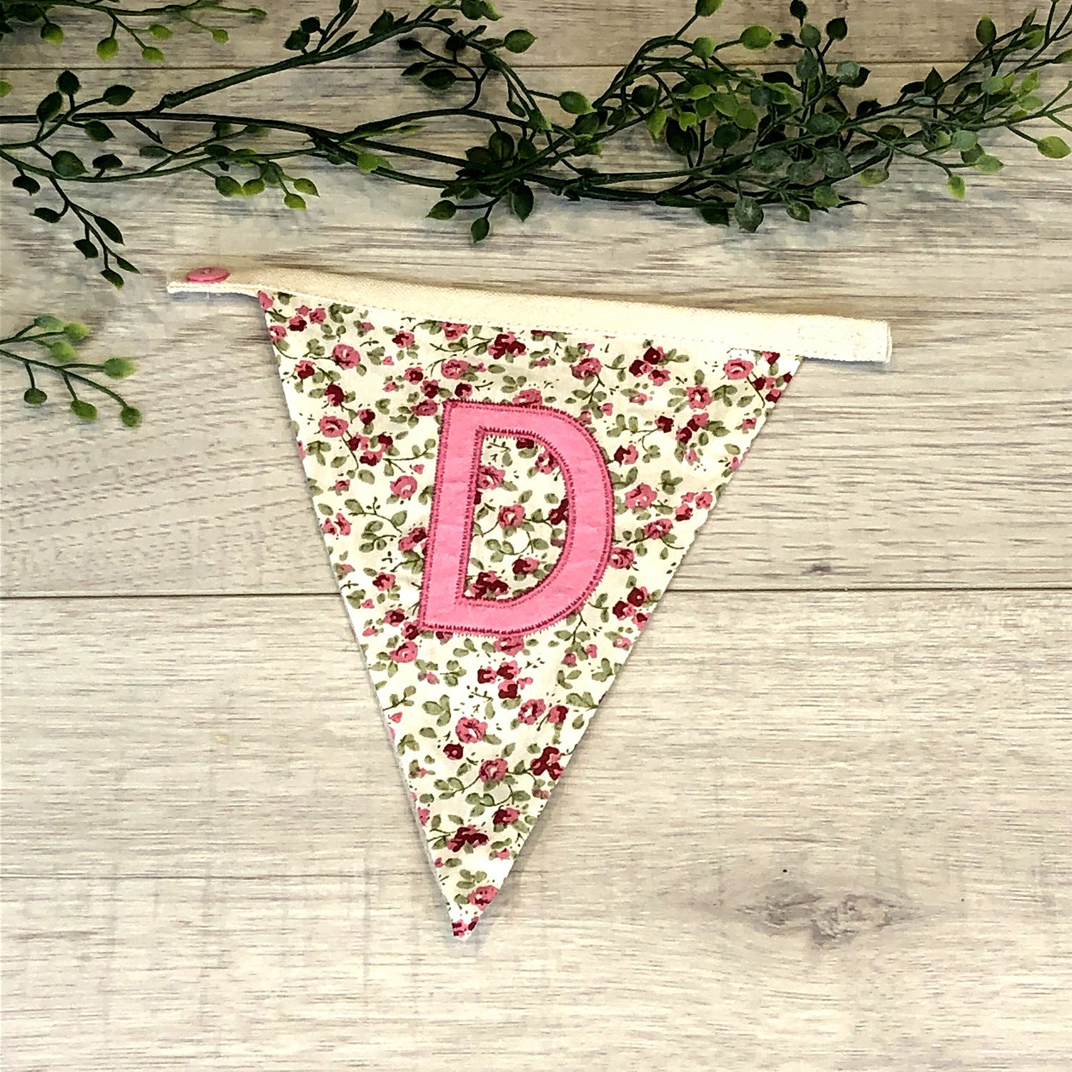 Floral Rose letter bunting 