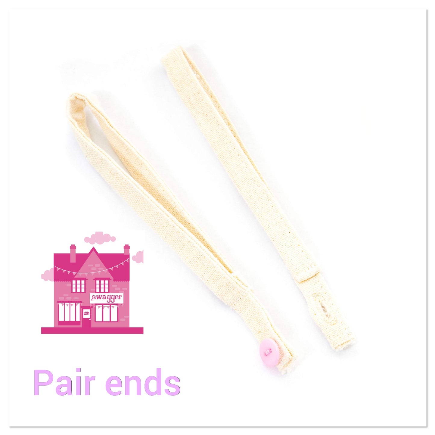 Bunting pair tie ends 