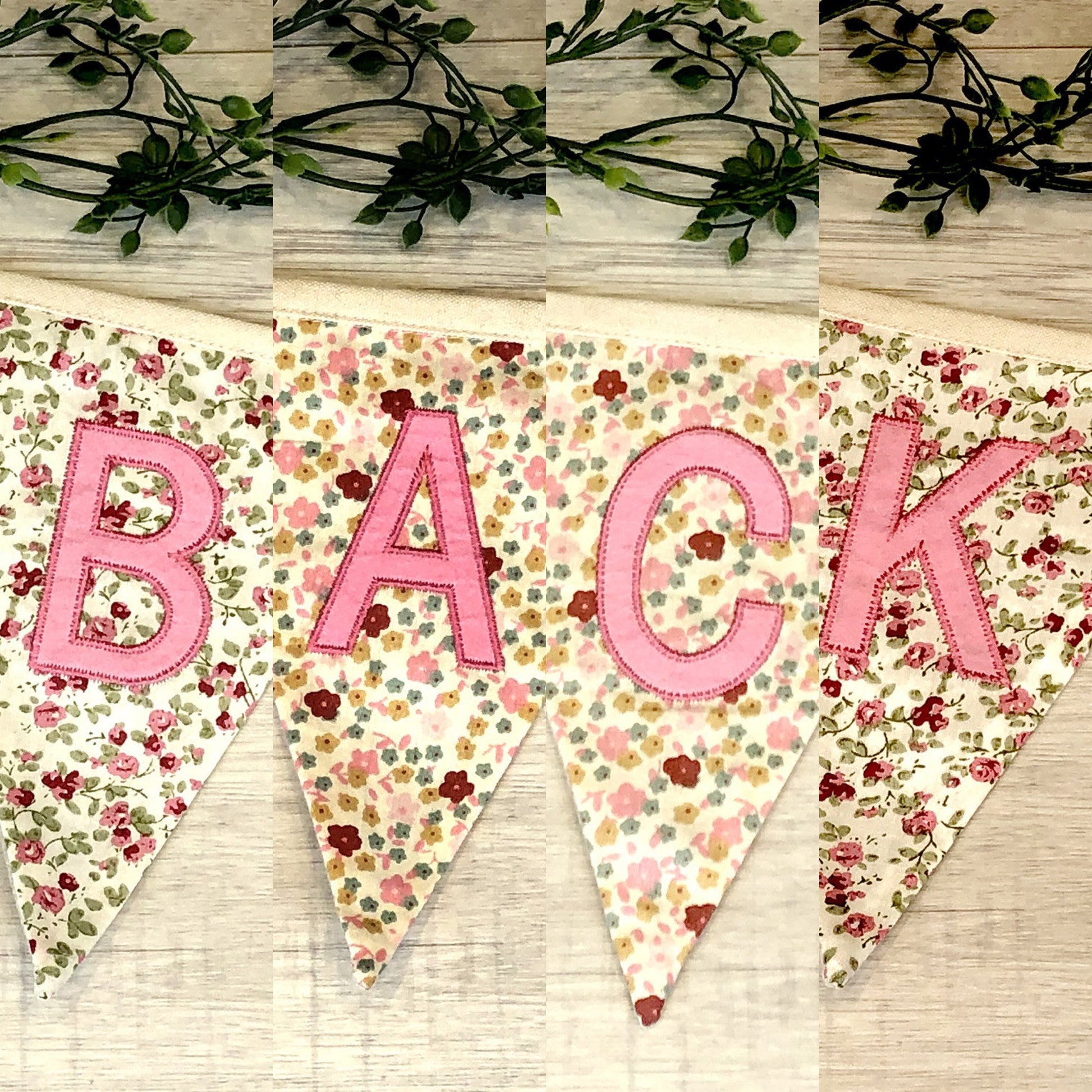Floral flag bunting 